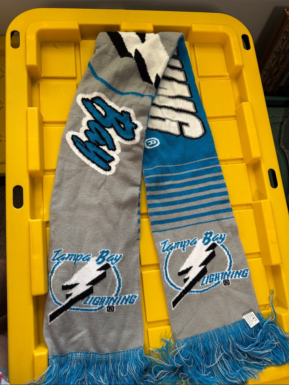 Tampa Bay Lightning Knit Scarf - Gray & Blue